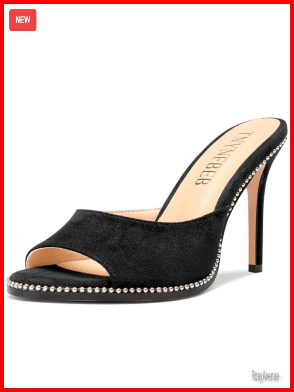 Womens Stiletto High Heel Peep Toe Sandals Slingback Slip-On Beaded Prom Dress